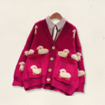 ژاکت بافت جلو دکمه