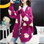 ژاکت بافت جلو دکمه - تصویر 5