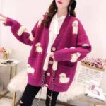 ژاکت بافت جلو دکمه - تصویر 3