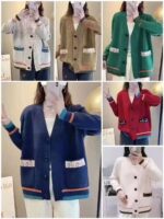 ژاکت بافت جلو دکمه - تصویر 9