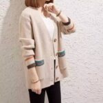 ژاکت بافت جلو دکمه - تصویر 7