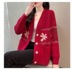 ژاکت بافت جلو دکمه - تصویر 3