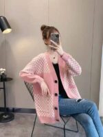 ژاکت بافت جلو دکمه - تصویر 2