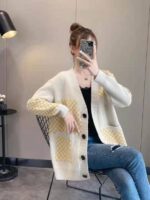 ژاکت بافت جلو دکمه - تصویر 3